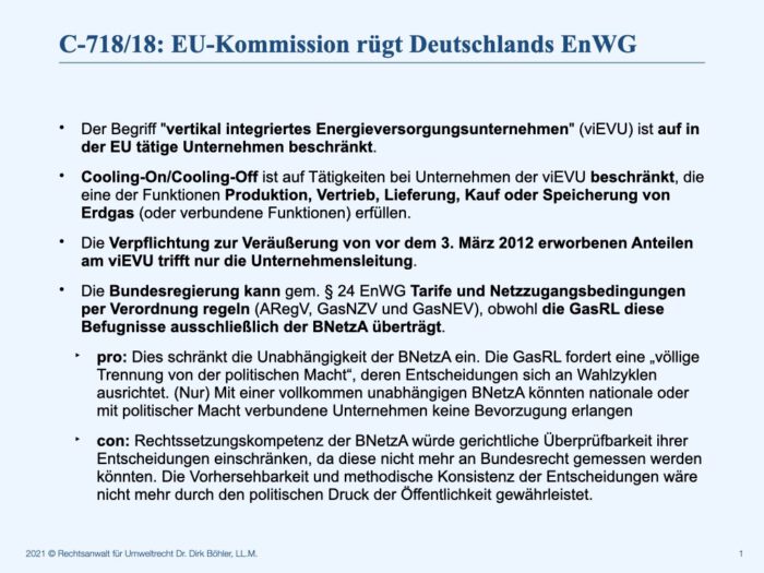 C-718/18 COM vs GER EnWG